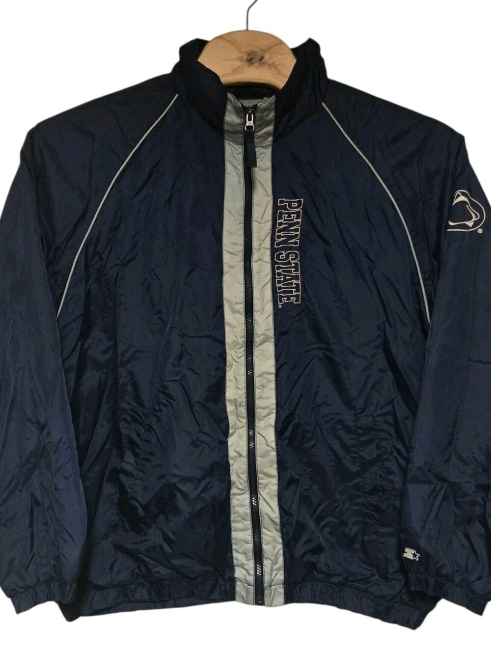 VTG Starter Penn State Full Zip Lined Windbreaker Jacket Mens Size XL